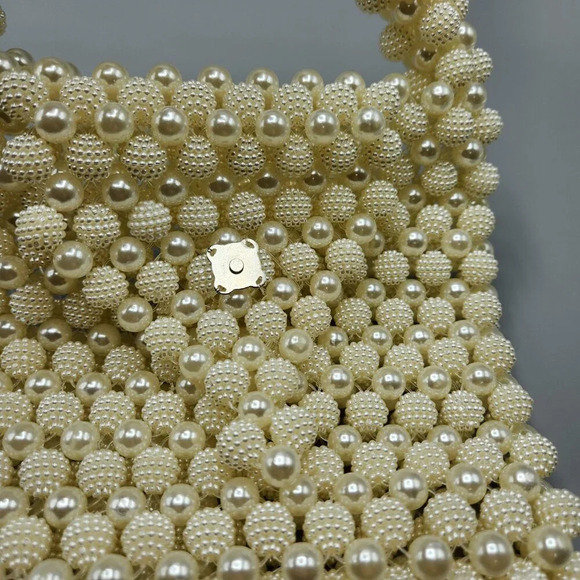 Handmade Pearly Berry Beaded Bag Clutch Purse Handbag - Picture 7 of 10